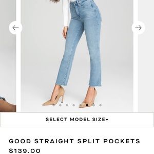 Good American Good Straight Split Pocket Jean